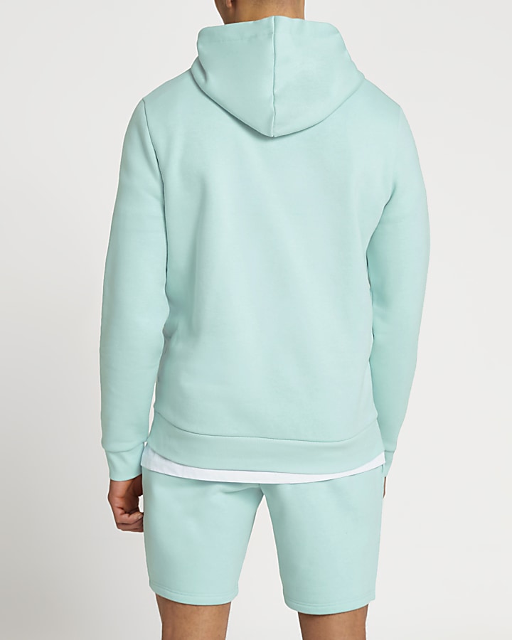 Green RI slim fit hoodie