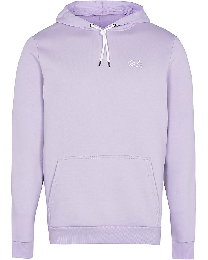Purple RI slim fit hoodie