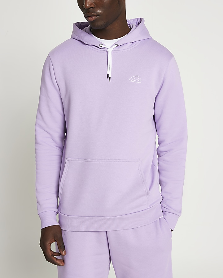 Purple RI slim fit hoodie