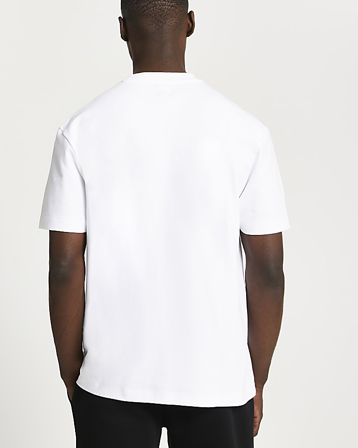 Prolific white stripe slim fit t-shirt