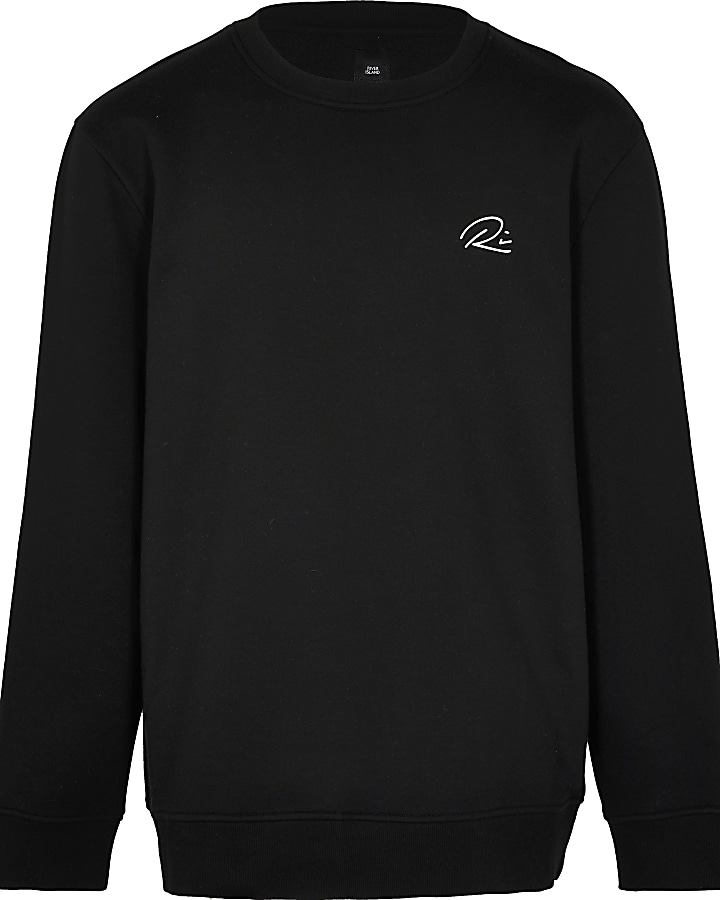 Big & Tall black slim fit sweatshirt | River Island