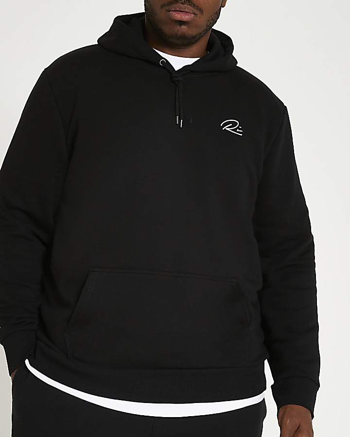 Big and tall black hoodie sale