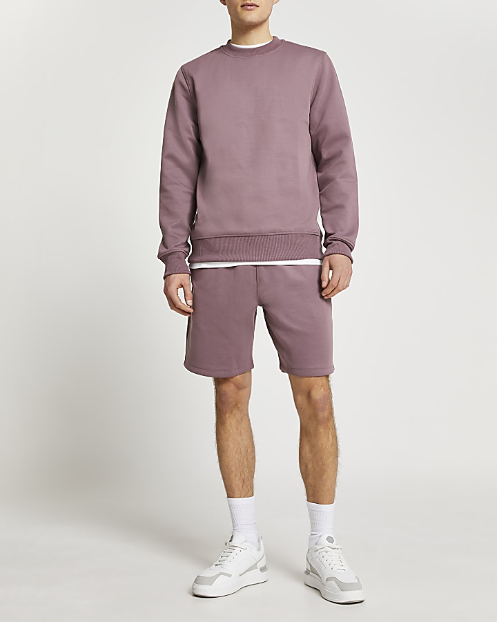 Purple premium slim fit sweatshirt