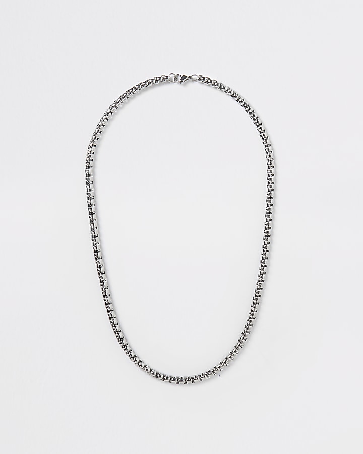 Silver stainless steel chain