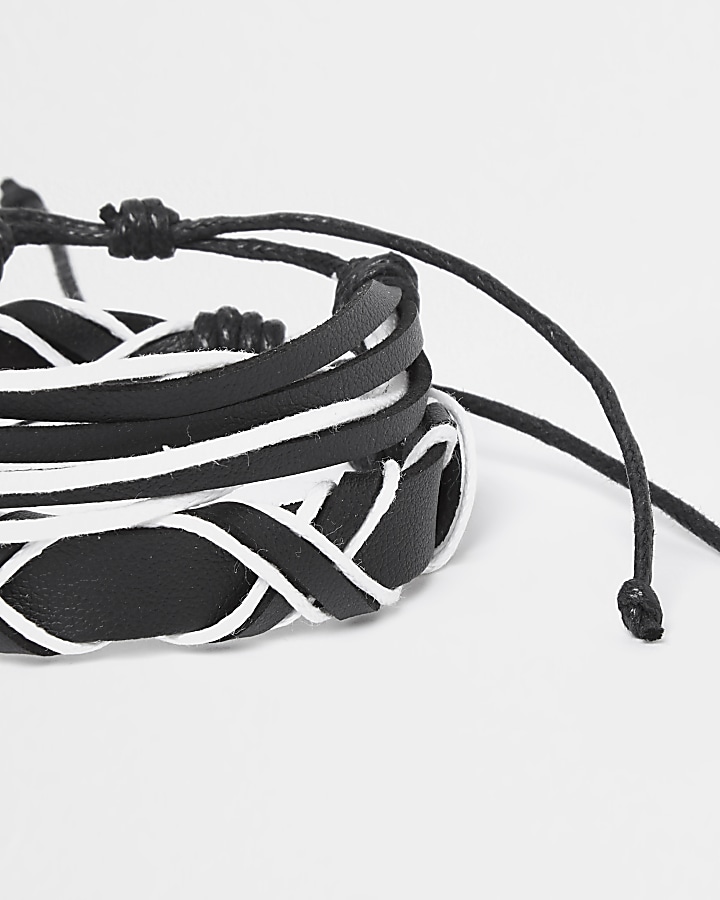 Black mono bracelet multipack