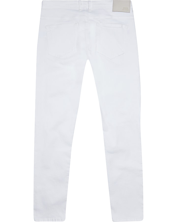 White ripped Sid skinny jeans