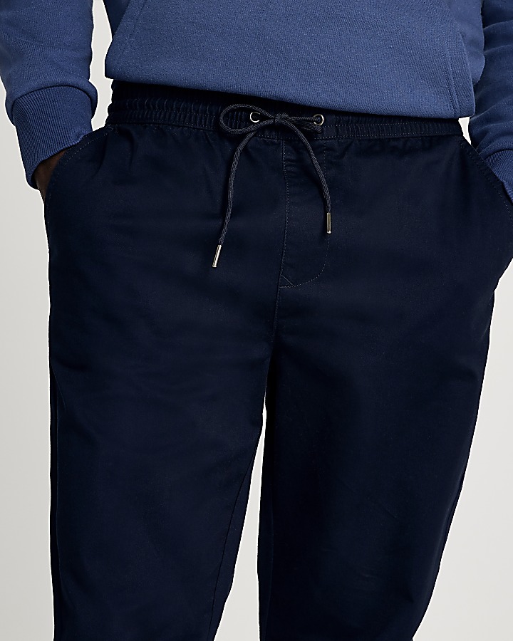 Navy casual slim fit chinos