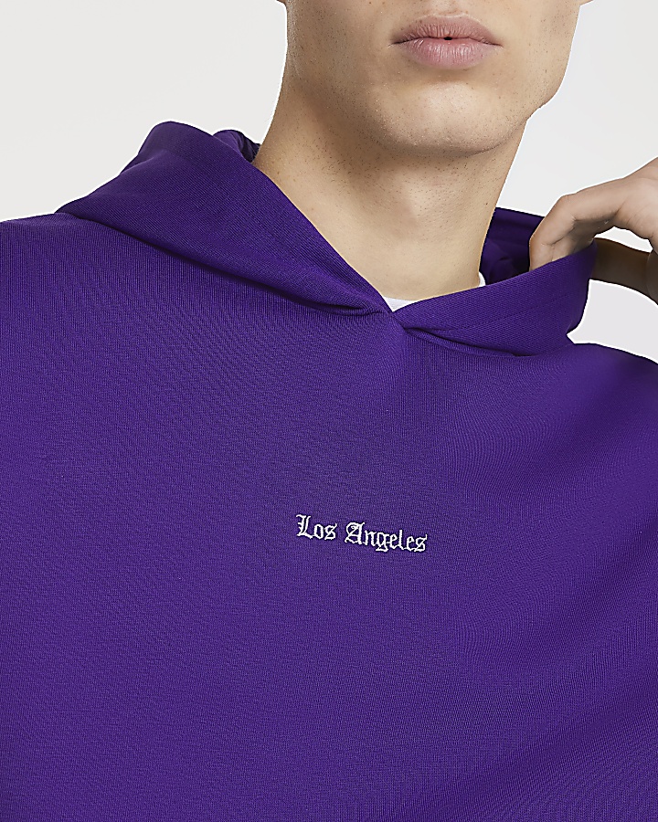 Purple 'Los Angeles' hoodie