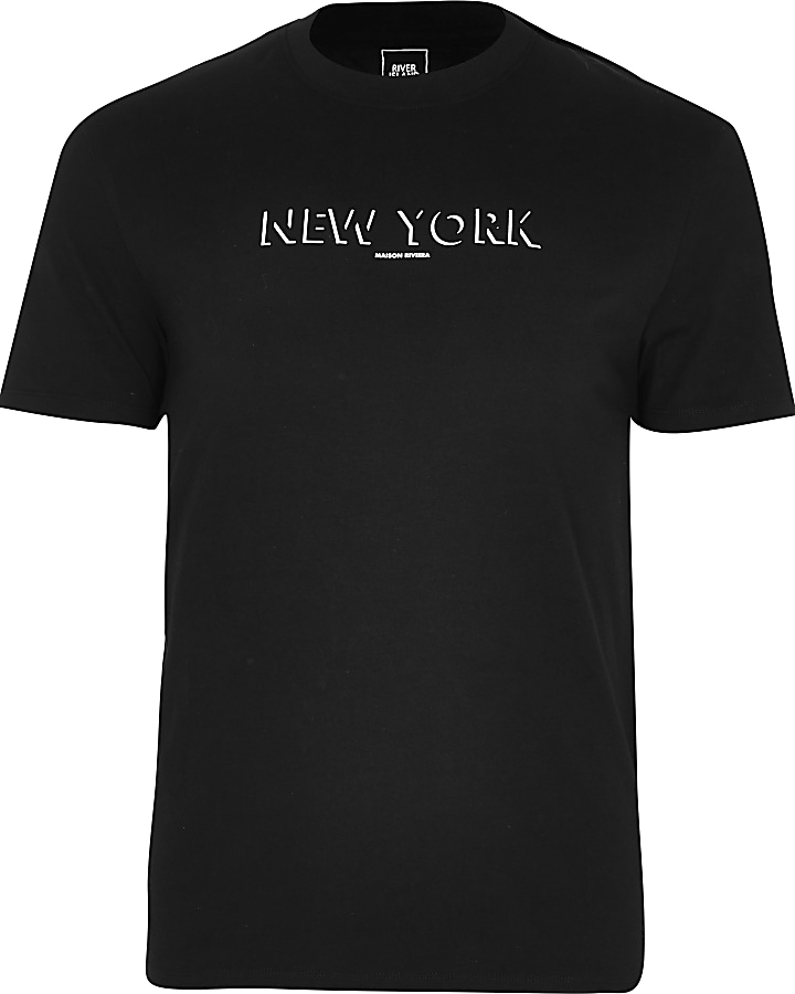 Black Maison Riviera Slim fit t-shirt
