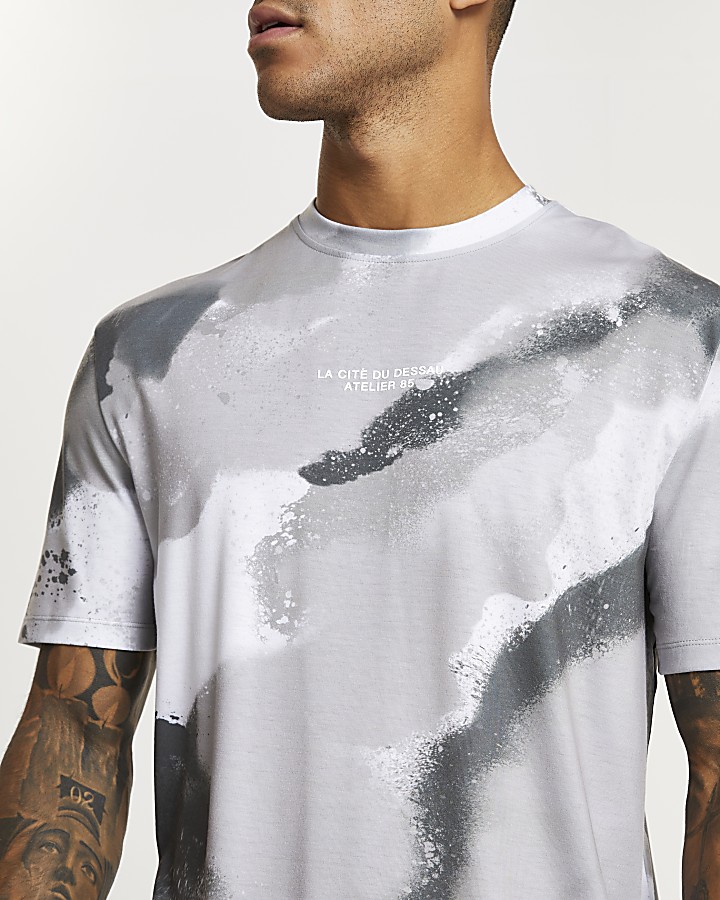 White camo print t-shirt