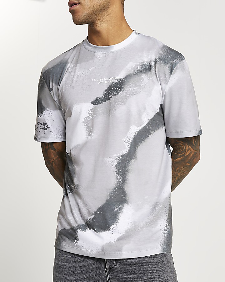 White camo print t-shirt