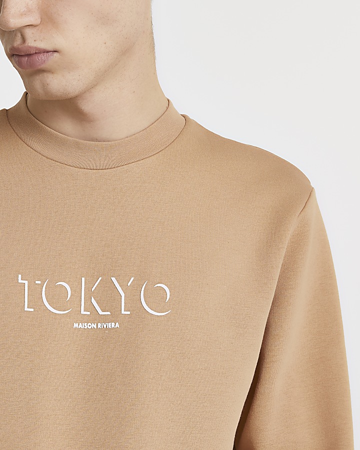Maison Riviera stone Tokyo print sweatshirt