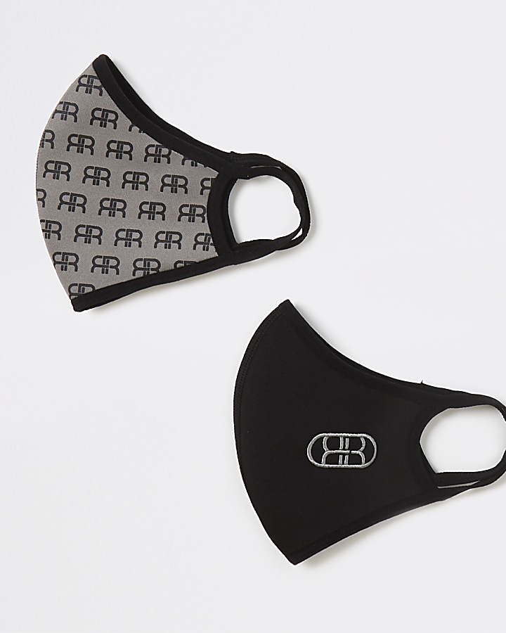 Grey RR monogram face covering 2 pack