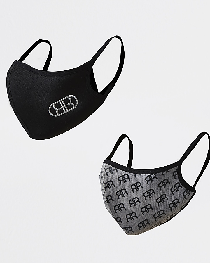 Grey RR monogram face covering 2 pack