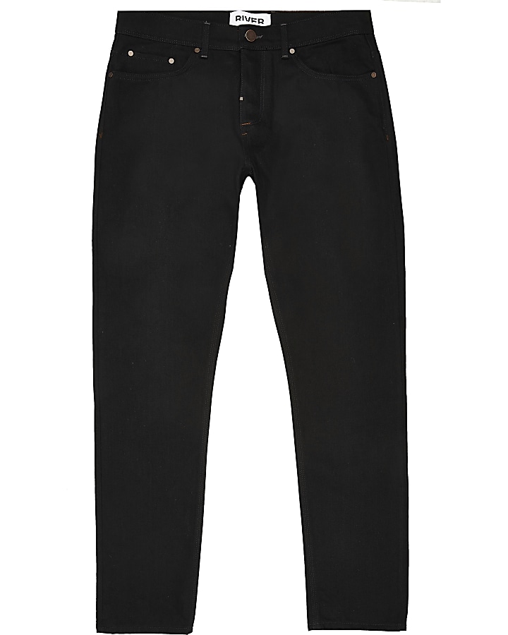 Black slim-skinny fit jeans