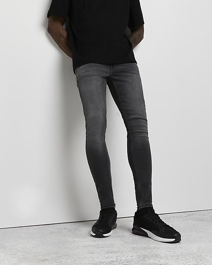 Black spray on super skinny fit jeans