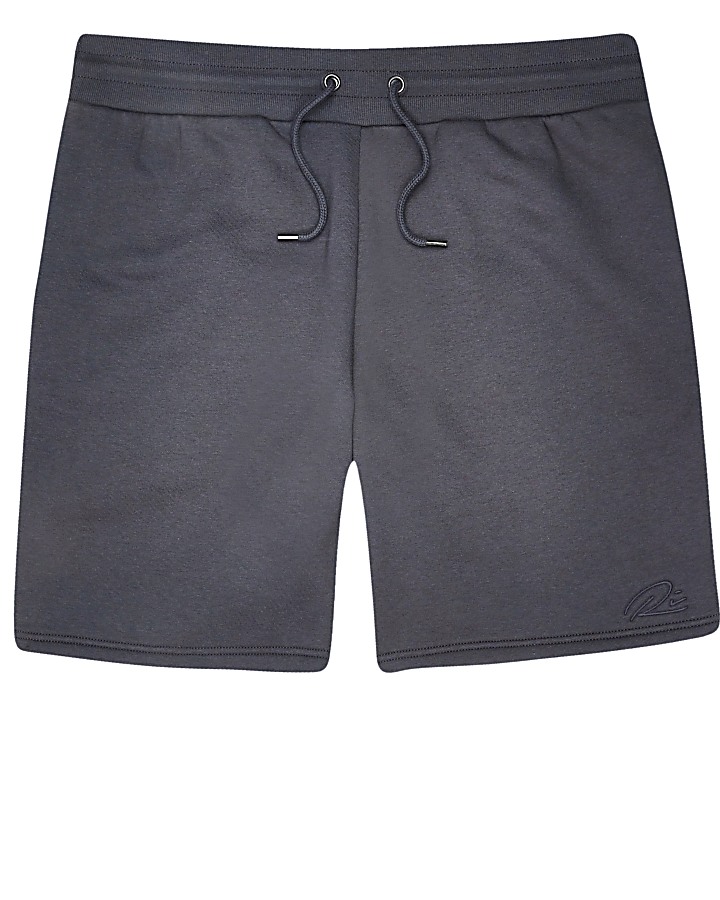 Grey RI slim fit jersey shorts