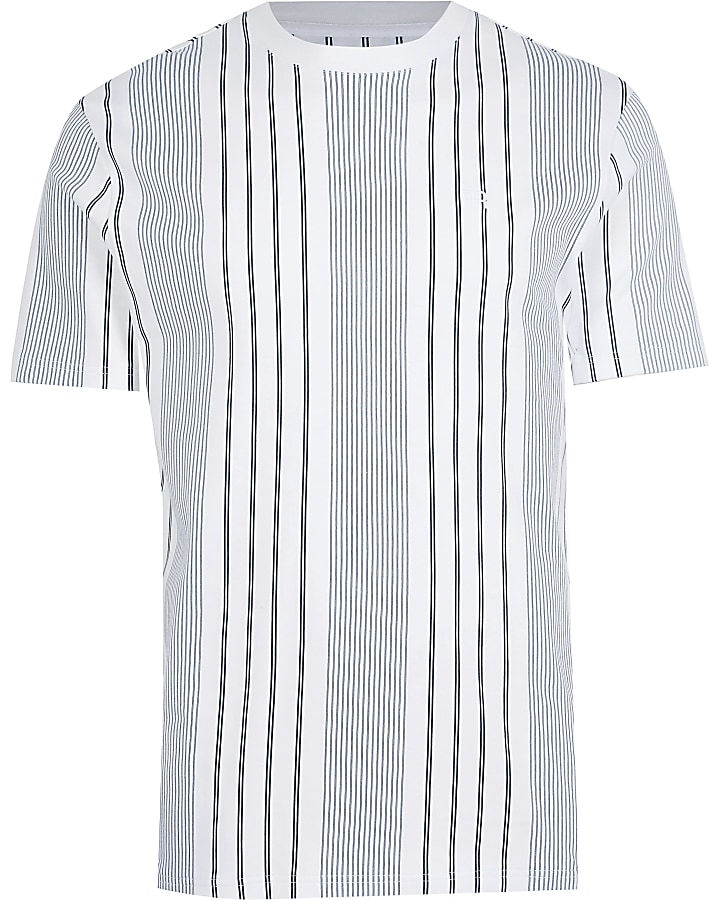 Big & Tall navy RR stripe slim fit t-shirt