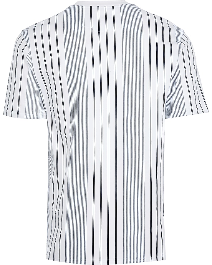 Big & Tall navy RR stripe slim fit t-shirt