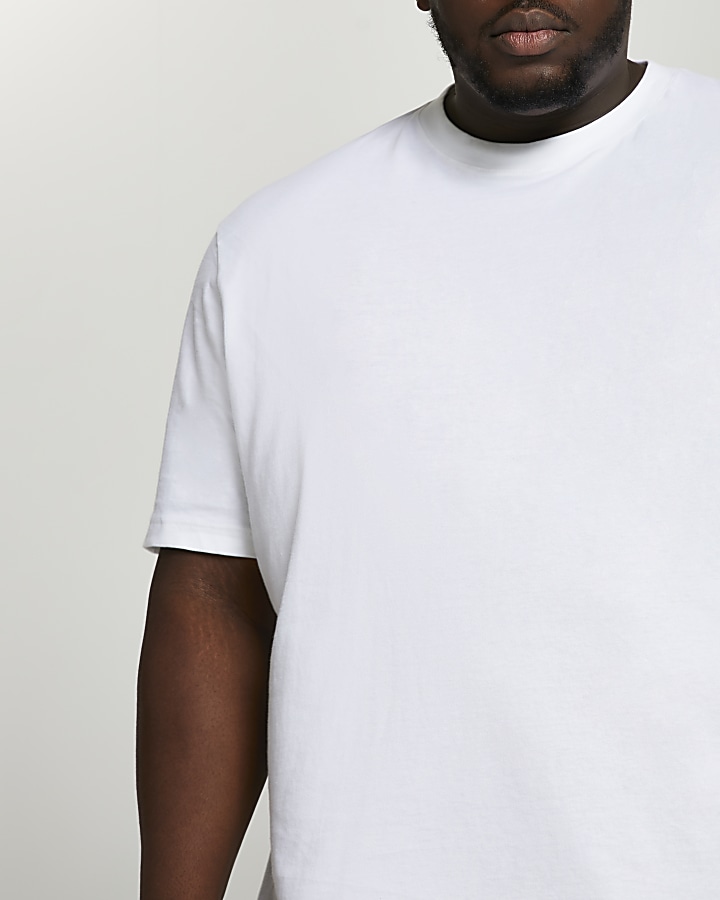 Big & Tall white oversized t-shirt