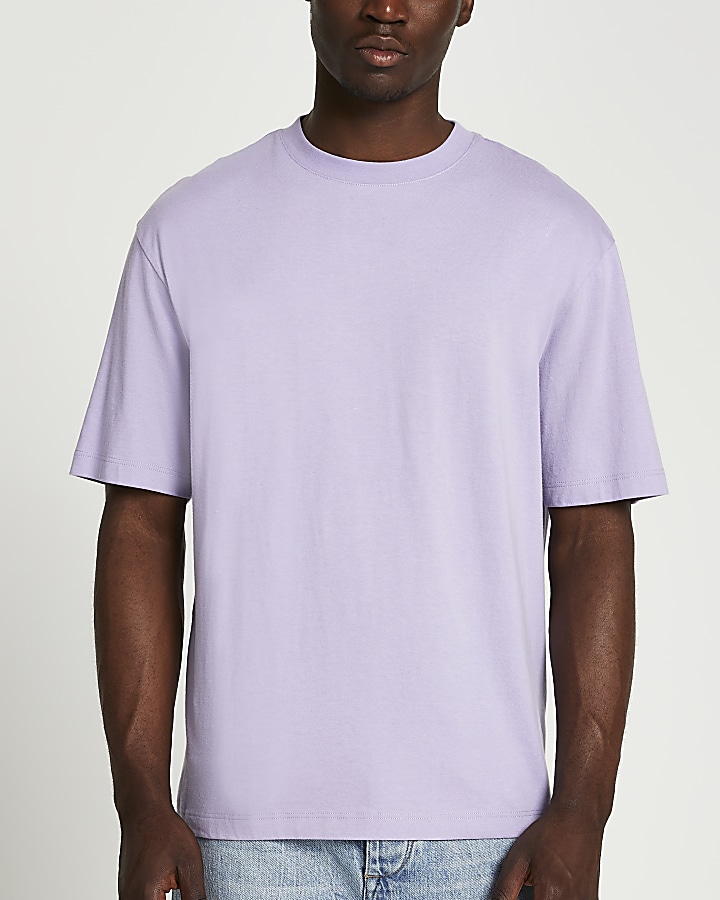 Purple short sleeve oversized t-shirt