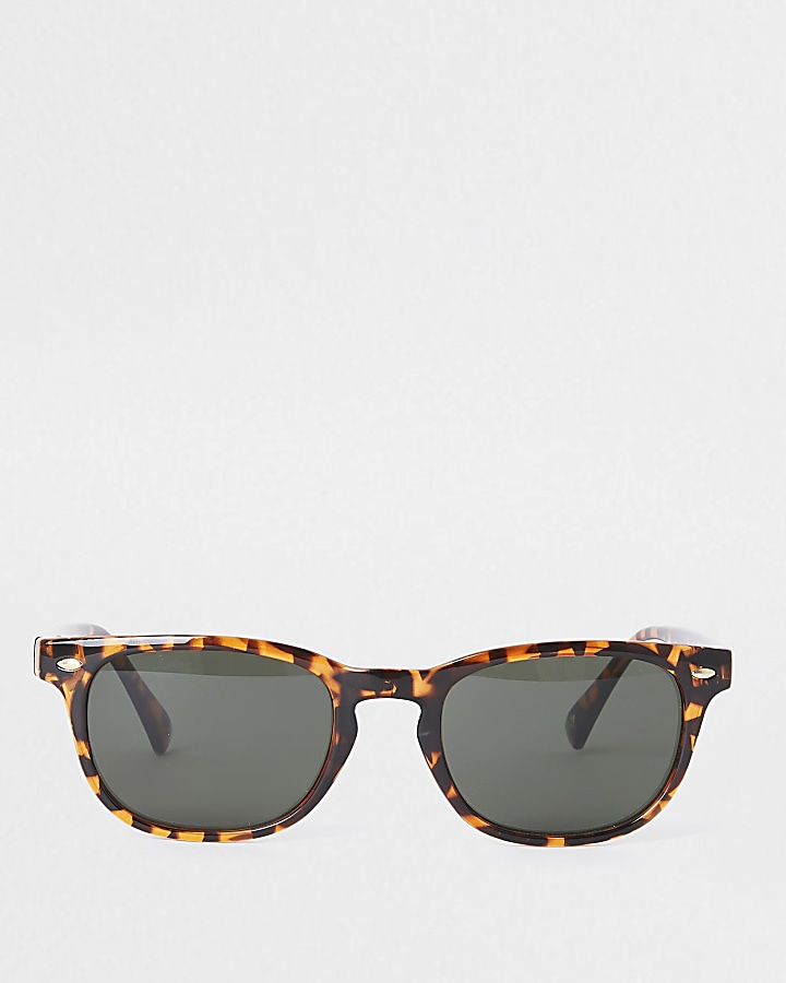 Brown tortoise shell retro sunglasses