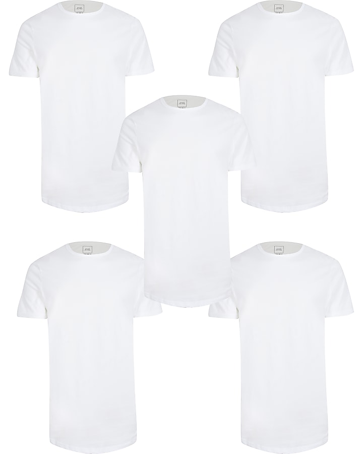 White multipack regular t-shirts
