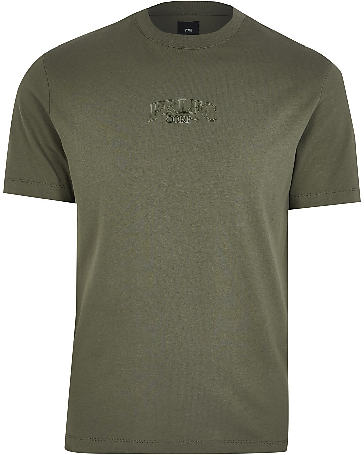 Khaki Prolific short sleeve oversized t-shirt