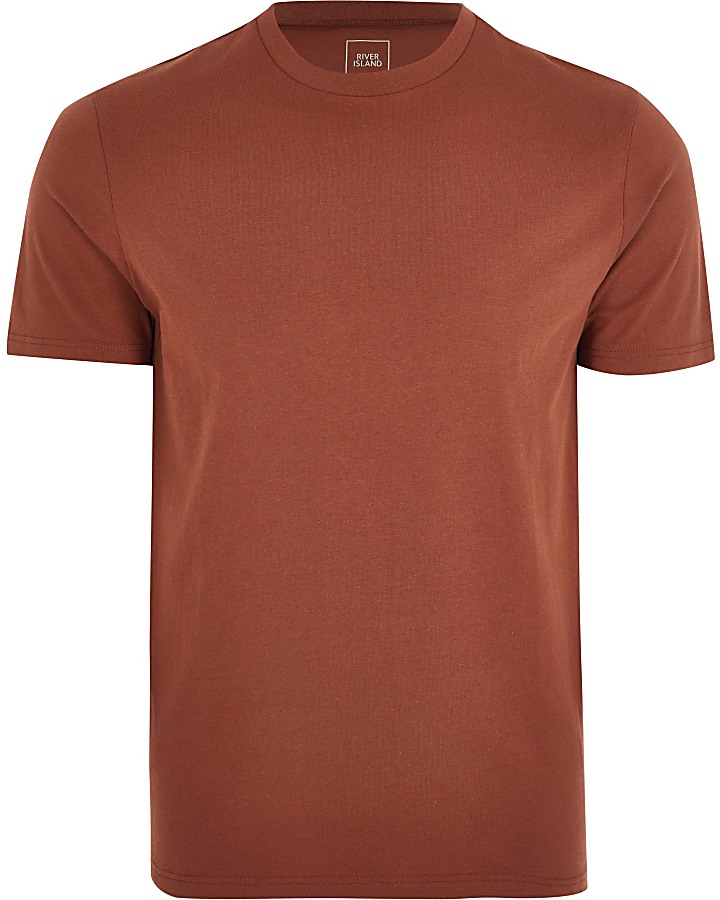 Rust slim fit short sleeve t-shirt