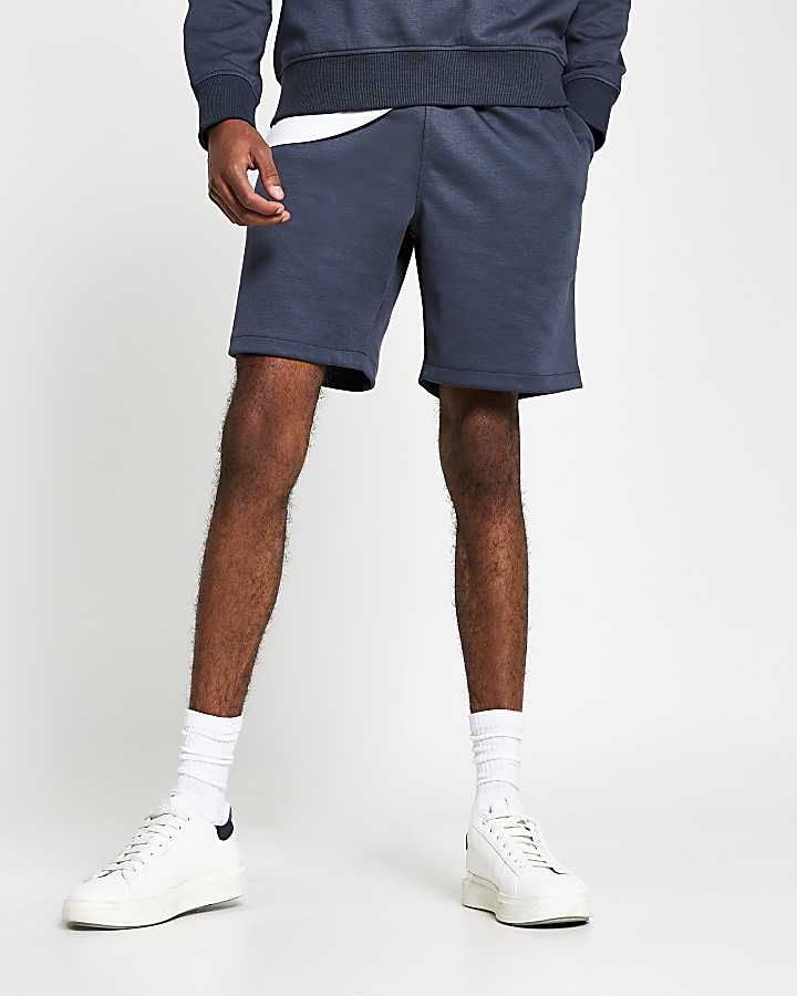 Grey premium slim fit shorts