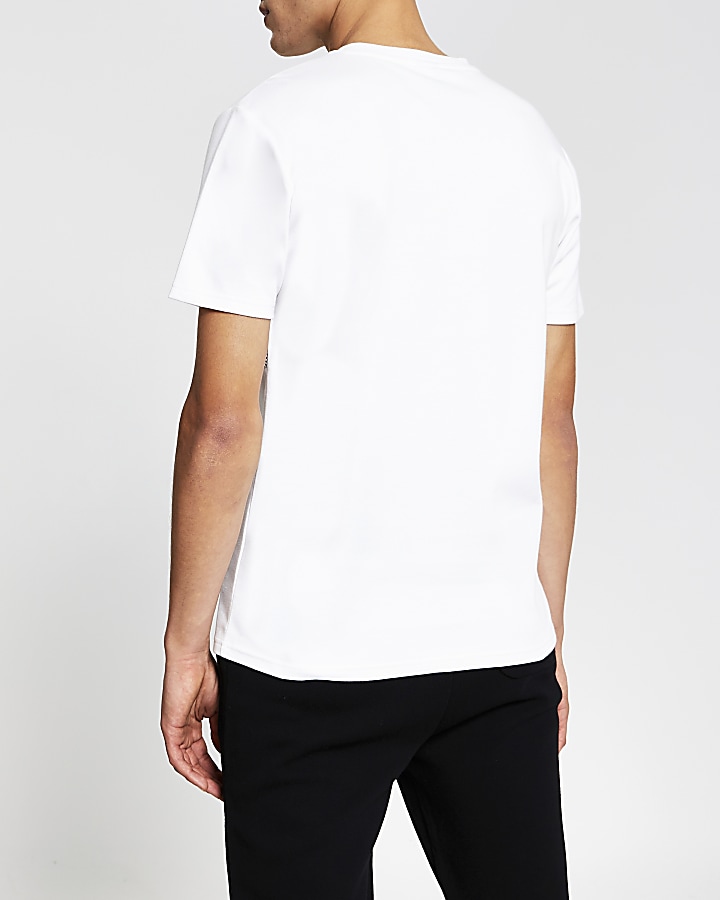 Maison Riviera white slim textured t-shirt