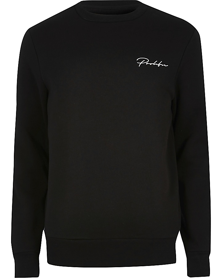 Big & Tall Prolific black slim fit sweatshirt