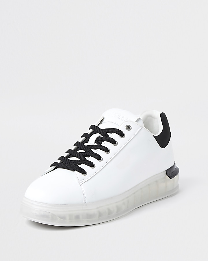 White chunky sole trainers