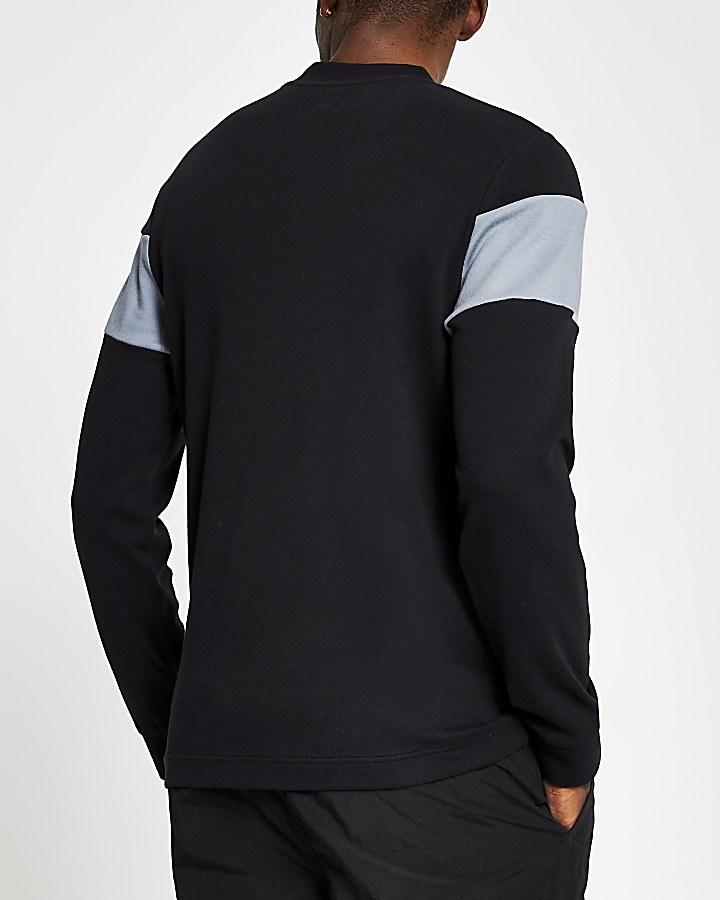 Black Prolific slim long sleeve sweatshirt