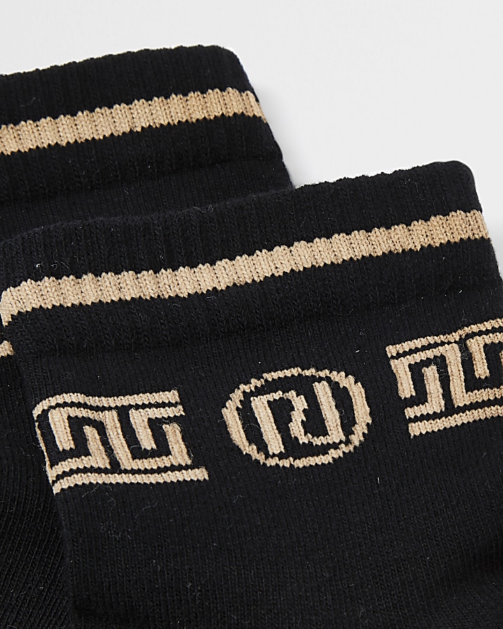 Black RI branded midi tube socks