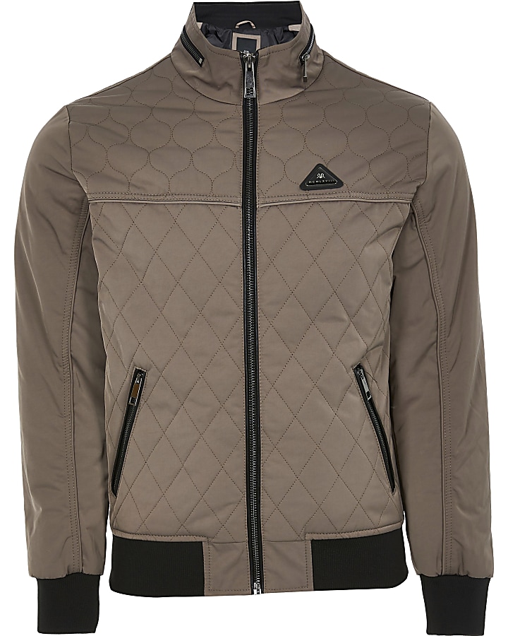 Stone quilted jacket