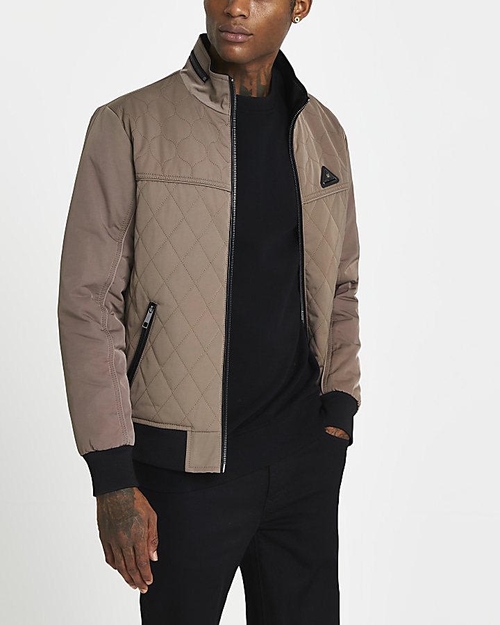 Stone quilted jacket