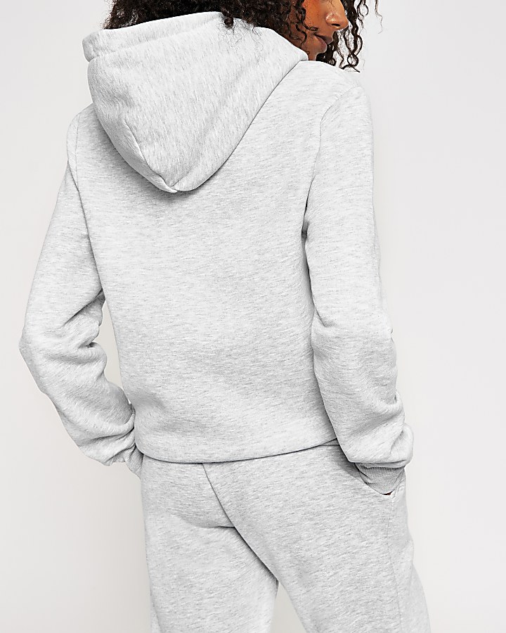 Grey Prolific slim long sleeve hoody