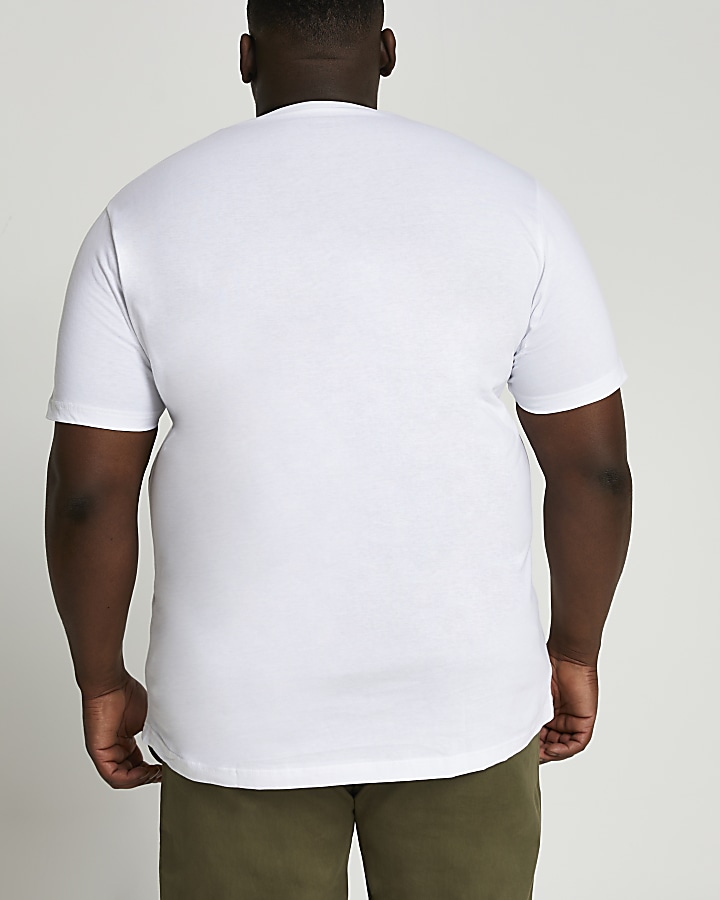Big and Tall White Slim Fit white t-shirt