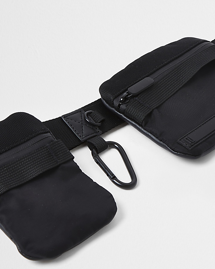 Black belt pouch bag