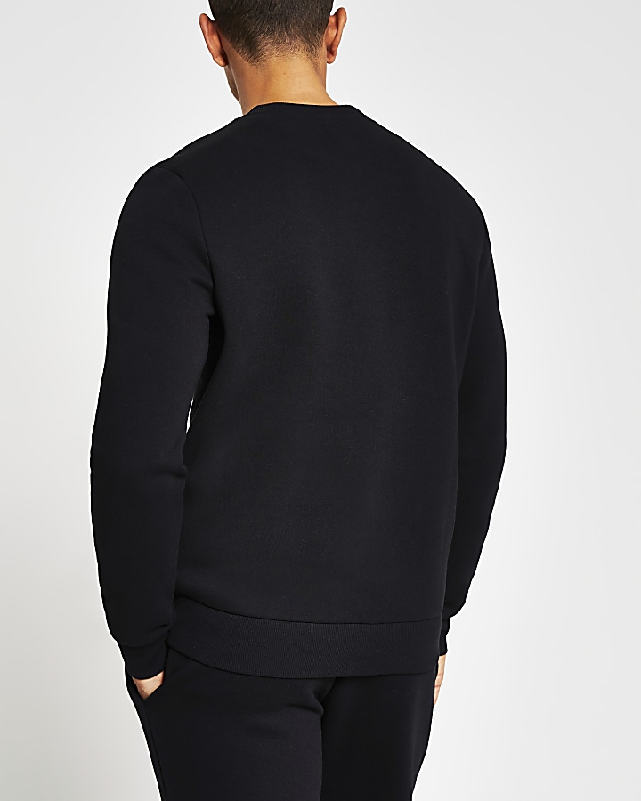 Black RI slim fit sweatshirt