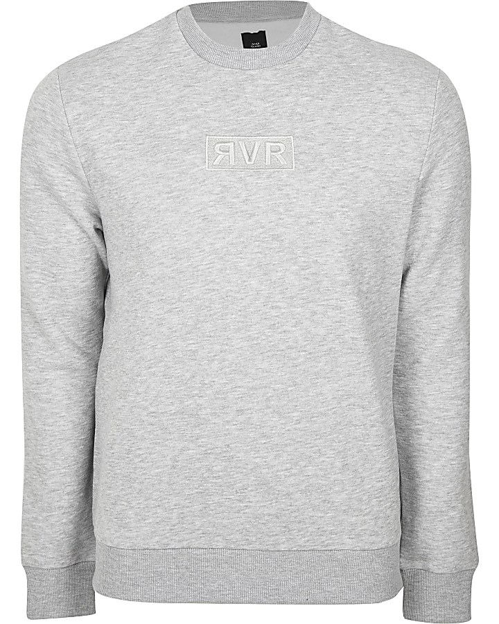 Grey RVR slim fit sweatshirt