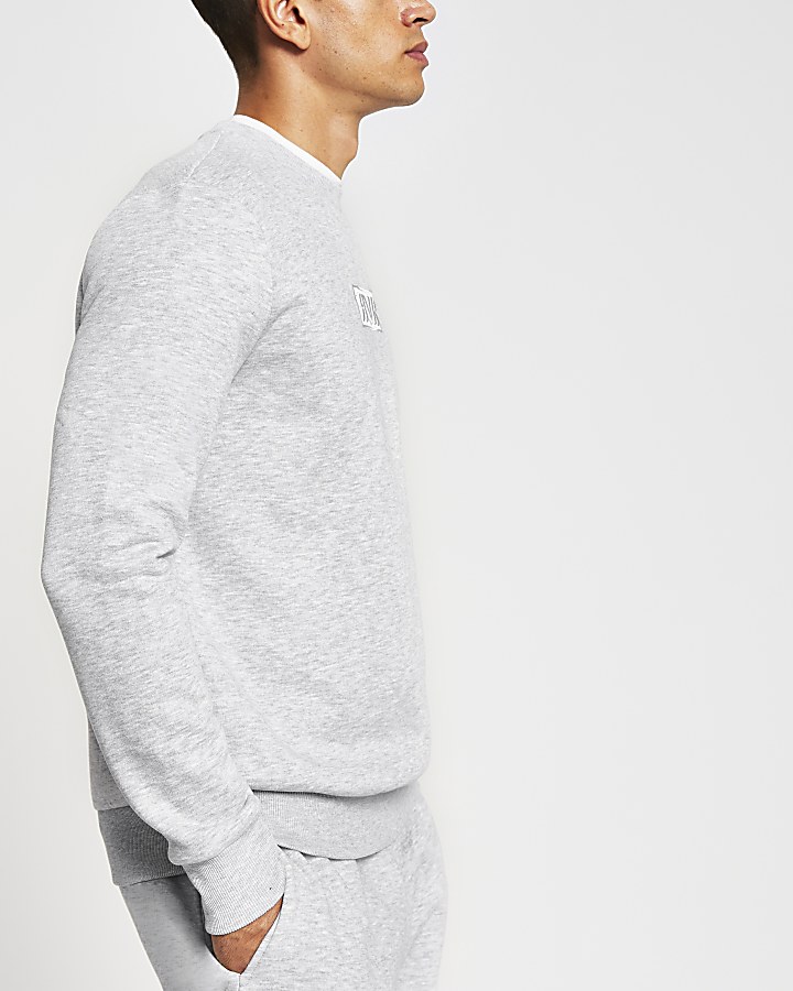 Grey RVR slim fit sweatshirt