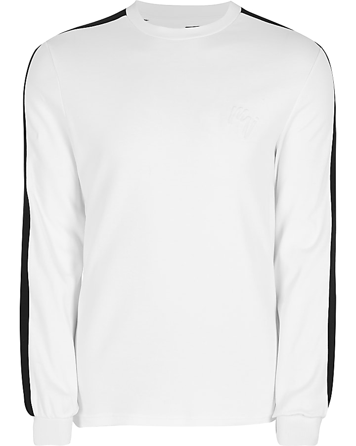 Maison Riviera white slim fit embossed top