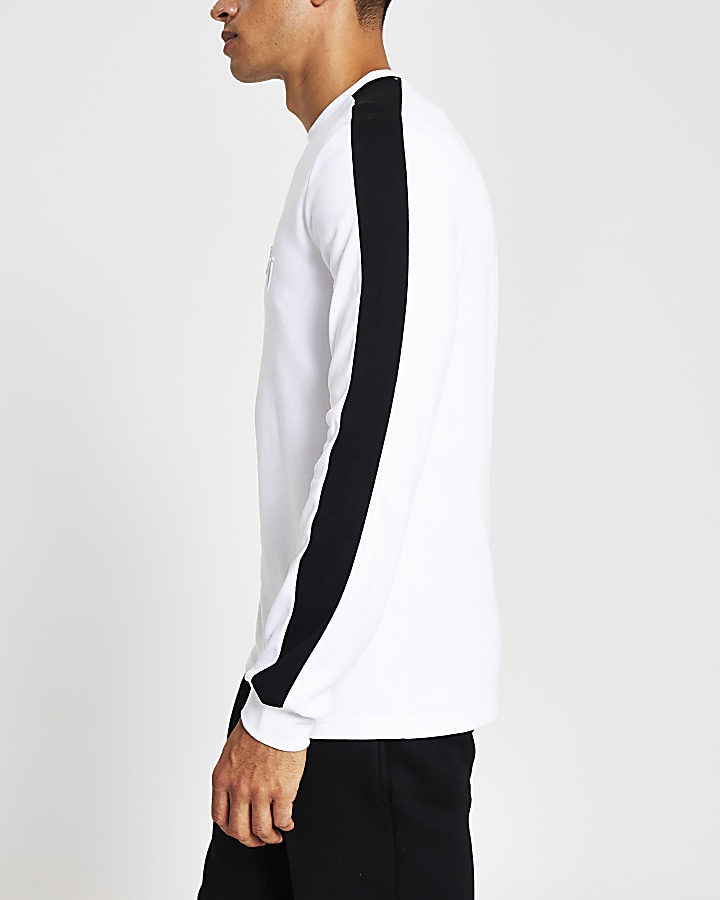 Maison Riviera white slim fit embossed top