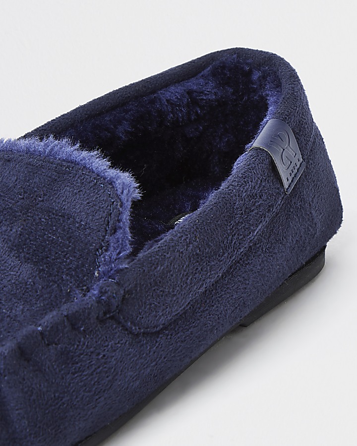 Navy tassel detail slippers