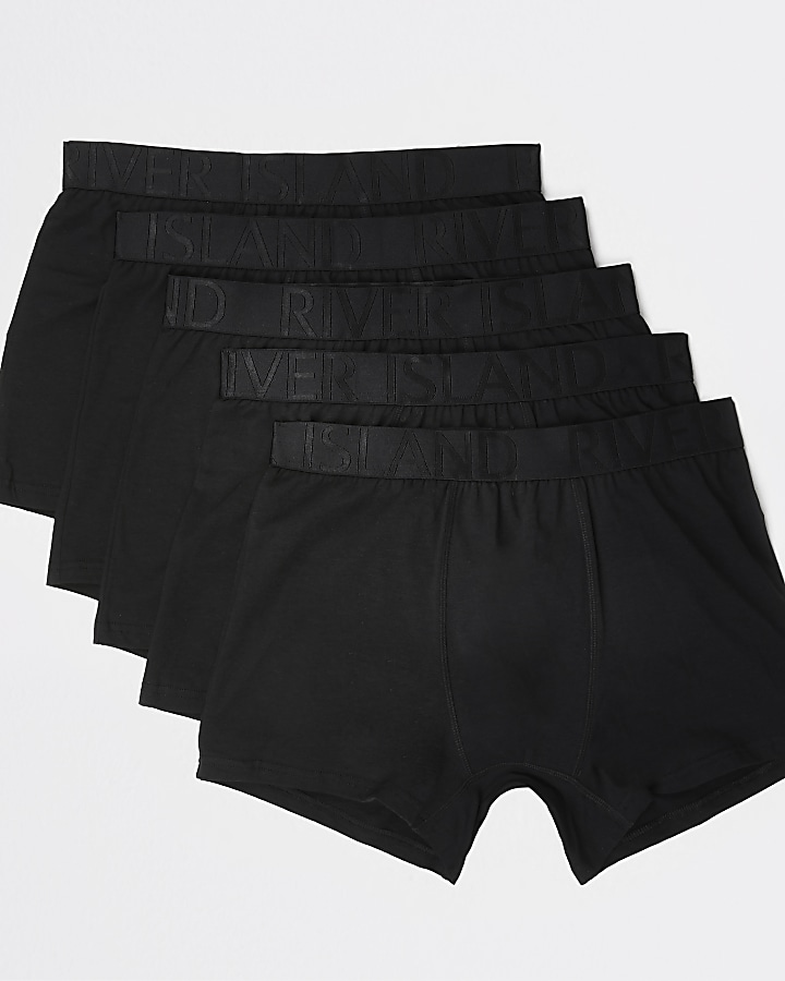 Black RI waistband trunks 5 pack
