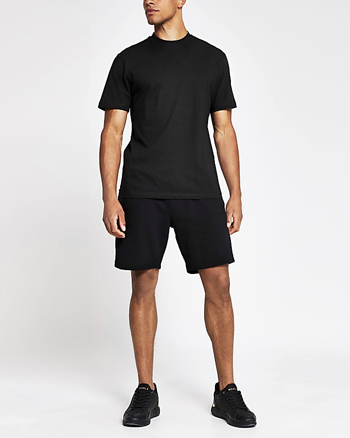 Prolific black back print slim fit t-shirt