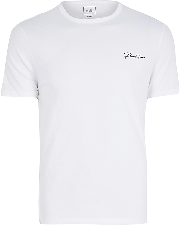 Big and Tall Prolific white slim fit T-shirt