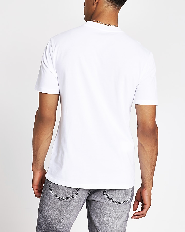 White regular fit crew neck t-shirt
